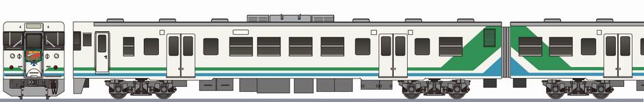 阿武隈急行　A417系　「クリスマス号」2010の側面イラスト