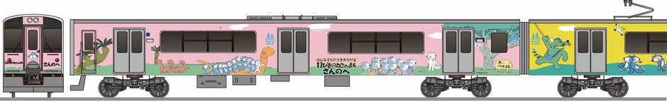 青い森鉄道　701系　「11ぴきのねこ」の側面イラスト
