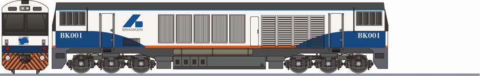 ブラッドケン　BK形(Bradken Class BK)の側面イラスト