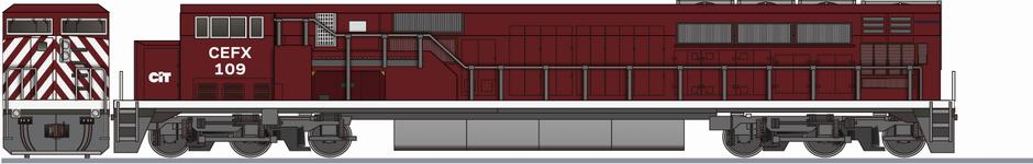 CEFX SD90MAC形(CEFX SD90MAC)の側面イラスト