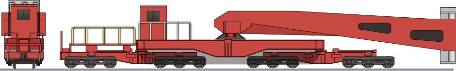 中国鉄路　DK36形70008　特大貨車(China Railway DK36 70008)の側面イラスト