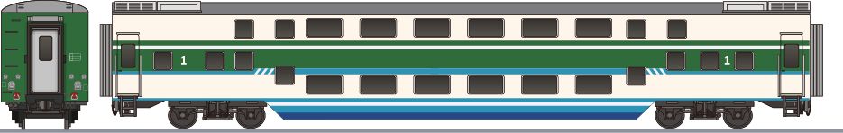 中国鉄路　SRZ125Z形　広州局(China Railway SRZ125Z)の側面イラスト