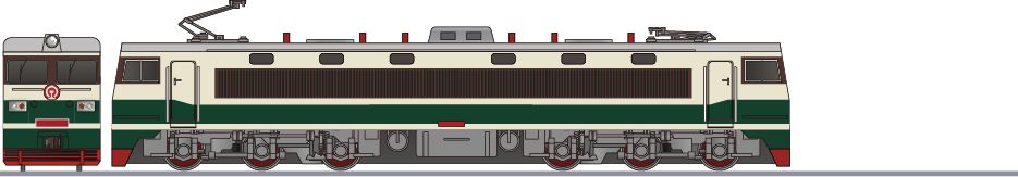 中国鉄路 SS3型0068(China Railways SS1 0068)の側面イラスト