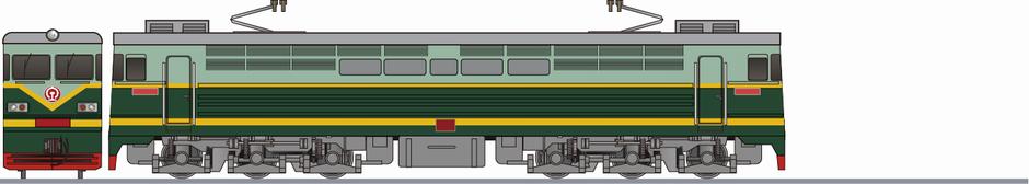中国鉄路　SS1型008(China Railways SS1 008)の側面イラスト