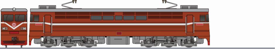 中国鉄路　SS1型061(China Railways SS1 061)の側面イラスト
