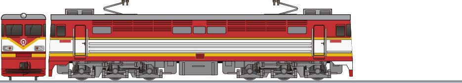 中国鉄路　SS1型156　保存車(China Railways SS1 156)の側面イラスト