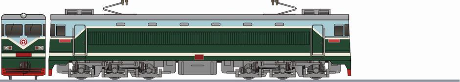 中国鉄路　SS1型675(China Railways SS1 675)の側面イラスト
