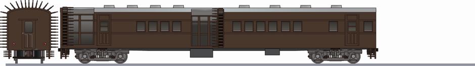 えちごトキめき鉄道　オヤ31形31　建築限界測定車の側面イラスト