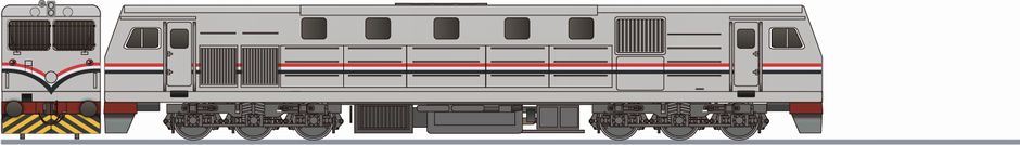 エジプト国鉄 AA22T形(Egypt Railway AA22T)の側面イラスト