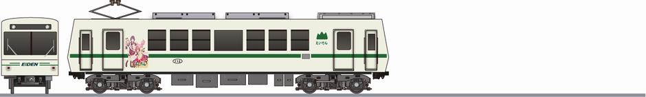 叡山電鉄　デオ700系　「ゆるゆり×えいでん」の鉄道アイコン