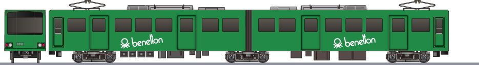 江ノ島電鉄　1000形　「ベネトン」1989の鉄道アイコン