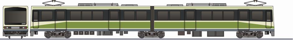 江ノ島電鉄　2000形　旧標準色の鉄道アイコン