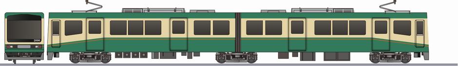 江ノ島電鉄　2000形　リニューアル車の鉄道アイコン