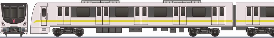広州地下鉄　8号線　GZL8形(Guangzhou Metro Line8 GZL8)の側面イラスト