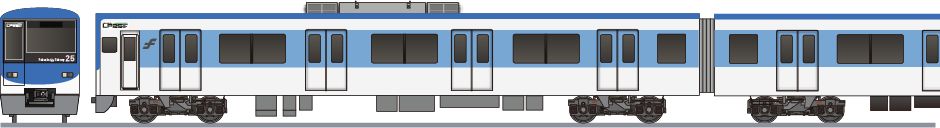 福岡市営地下鉄　4000系　「ローレル賞受賞2025」の側面イラスト