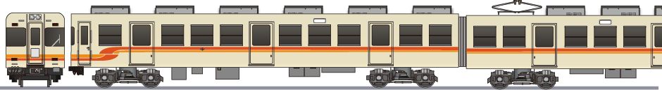 伊予鉄道　700系　旧塗装の側面イラスト