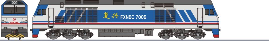 金温鉄路　FXN5C形 (Jinhua Wenzhou Line FXN5C)の側面イラスト