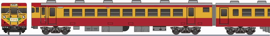 国鉄　155系　「わかば号」の側面イラスト