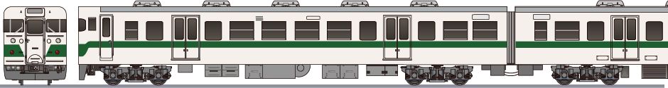 国鉄　717系　仙台色の側面イラスト