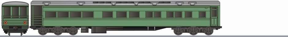 国鉄　マイテ39形　青大将色の鉄道アイコン