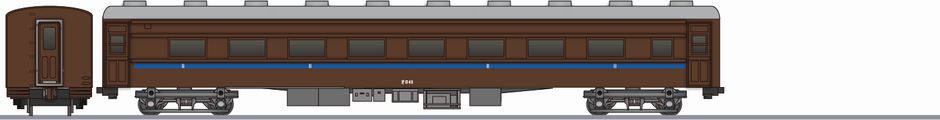 国鉄　オロ40形前期型　二等車の鉄道アイコン