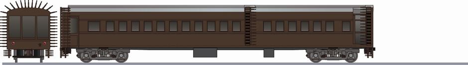 国鉄 オヤ31形21 建築限界測定車の側面イラスト