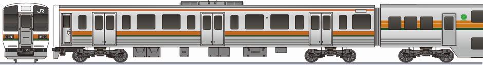 JR東日本　211系1000番台　湘南色の側面イラスト