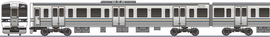 JR東日本　211系　横須賀色の側面イラスト