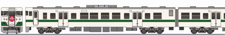 JR東日本　417系　「仙台シティラビット」の側面イラスト