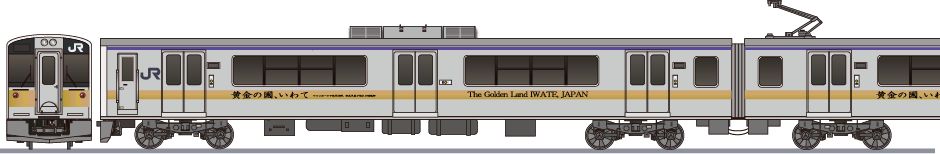 JR東日本　701系1000番台　「平泉世界遺産登録5周年」の側面イラスト