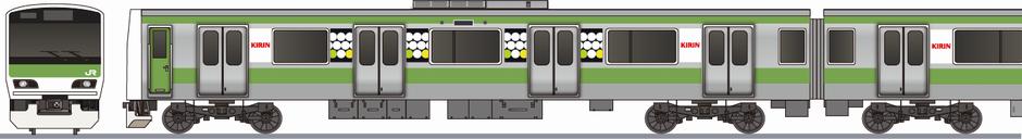 JR東日本　E231系500番台　山手線　「ドライリッキー」の側面イラスト