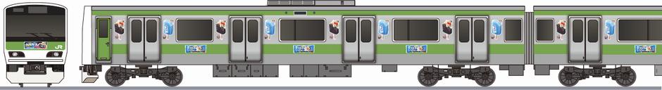 JR東日本　E231系500番台　山手線　「ガリガリ君」2010の側面イラスト