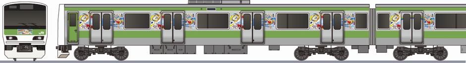 JR東日本　E231系500番台　山手線　「ガリガリ君」2014の側面イラスト