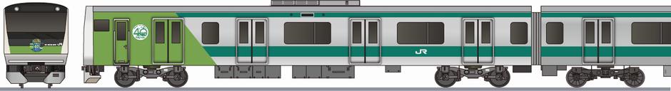 JR東日本　E233系7000番台　「埼京線開業40周年」の側面イラスト