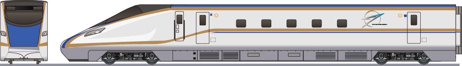Jr東日本 E7系 新幹線 かがやき のペーパークラフト ペパるネット 手のひら立体図鑑