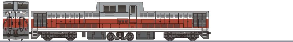 JR貨物　DD51形　試験塗装案3の側面イラスト