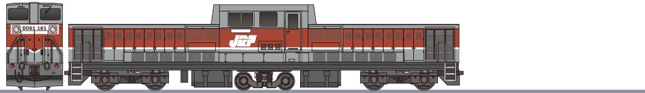 JR貨物　DD51形　試験塗装案5の側面イラスト
