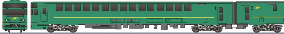JR九州 キハ72系 「ゆふいんの森III」の側面イラスト