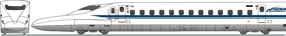 JR東海　N700系　新幹線　「開業60周年記念」　海老名市の鉄道アイコン