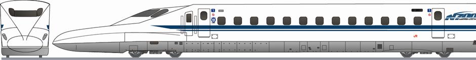 JR東海　N700系　新幹線　「開業60周年記念」　大津市の鉄道アイコン