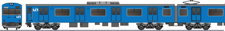 JR西日本　103系　「アーバンネットワーク塗装案」JR京都線・JR神戸線色の鉄道アイコン