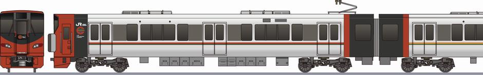 JR西日本　227系　塗装案3の側面イラスト