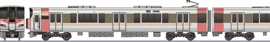 JR西日本　227系500番台　「Urara」の側面イラスト