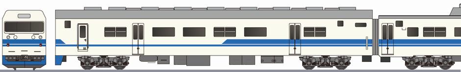 JR西日本 419系 先頭化改造車 北陸色の側面イラスト
