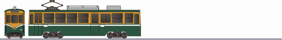 鹿児島市交通局　600形　標準色の側面イラスト