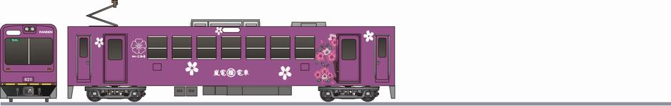 京福電鉄（嵐電）　モボ621形　「仁和寺　桜電車」2015の鉄道アイコン