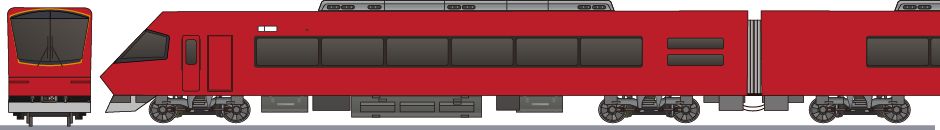 近畿日本鉄道　21000系　試験塗装の側面イラスト