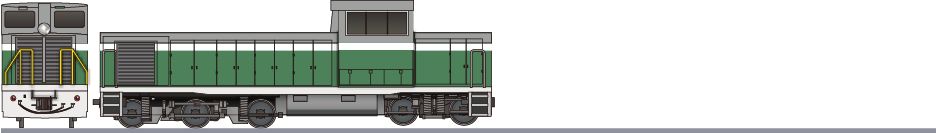 北九州市港湾局　DE65形の側面イラスト