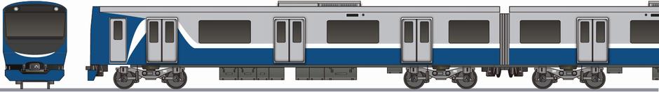 高松琴平電鉄　2000形（2代目）　デザイン案1の側面イラスト