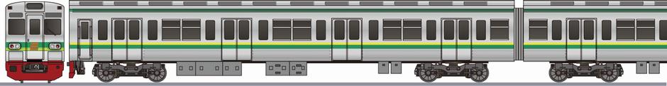 KRLコミューターライン　6000系(KRL Commuterline 6000）の側面イラスト